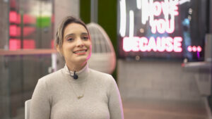 Thaina from Brazil who came to caada to study english at ILAC