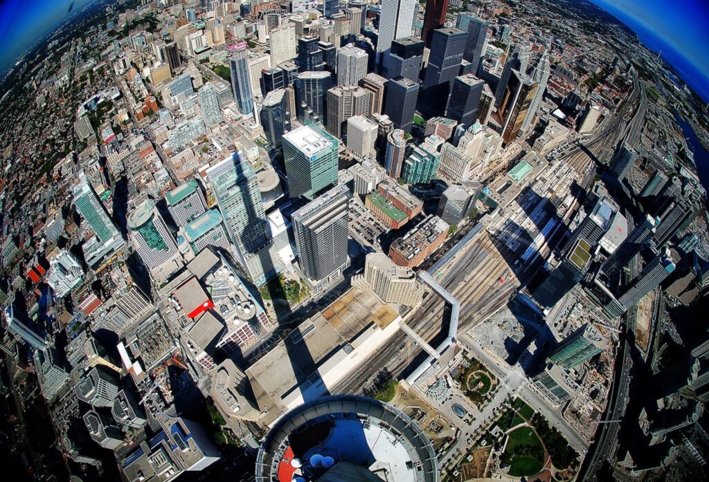 Birds Eye View of Toronto Canada